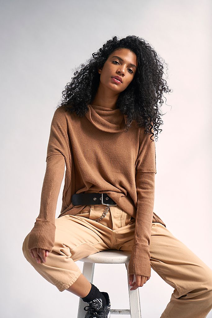 Free people ribbed on sale turtleneck