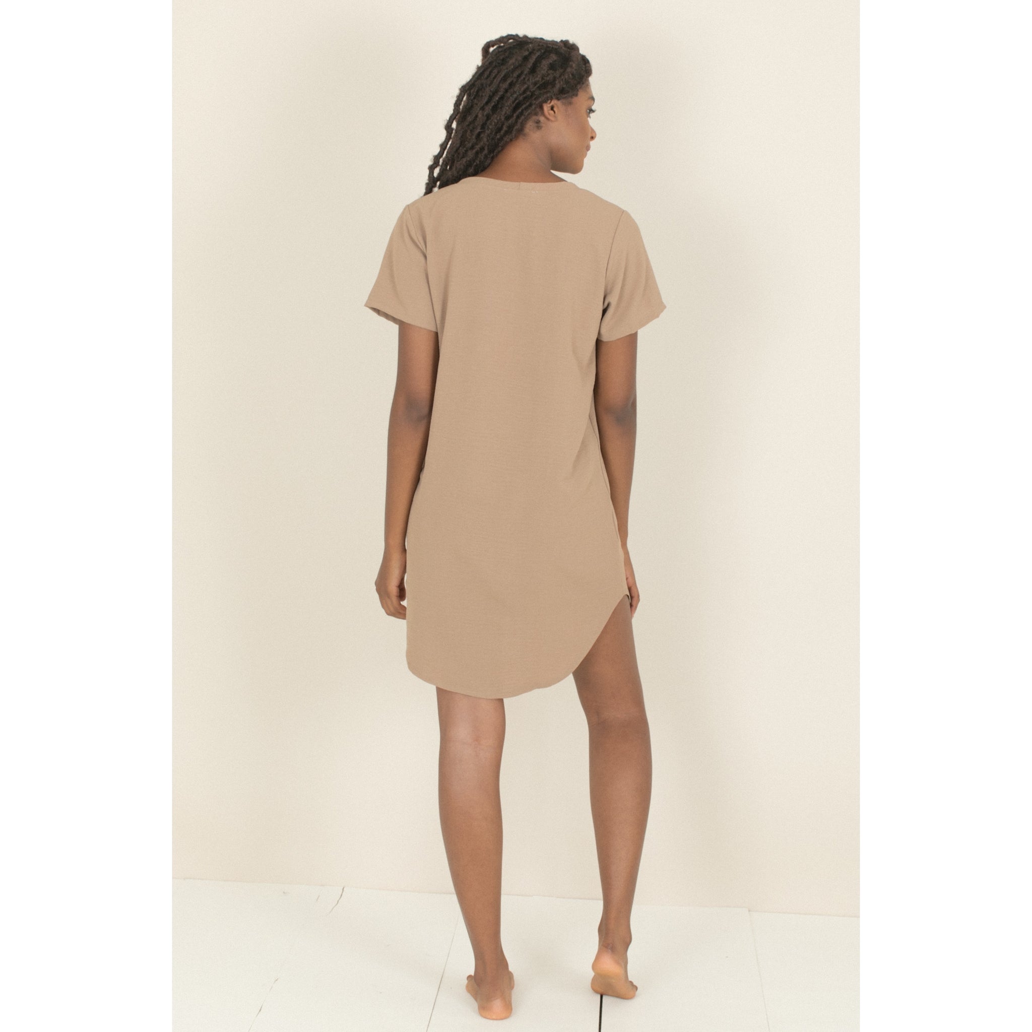 Tan T-Shirt Dress – Bellevue Bronze